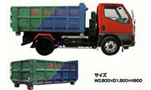 2tコンテナ車（2台）コンテナが脱着可能